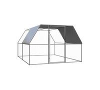 vidaXL Poulailler d'extérieur 3x4x2 m Acier galvanisé