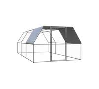 Poulailler d'Extérieur 2x4x2 m Acier Galvanisé Cage Poulets Volière vidaXL