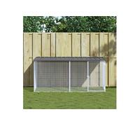 vidaXL Poulailler avec toit 203x98x90 cm acier galvanisé anthracite 3189049