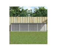 Vidaxl Poulailler Avec Toit Anthracite 403x98x90 Cm Acier Galvanisé Gris