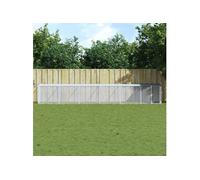 Vidaxl Poulailler Avec Toit Anthracite 603x98x90 Cm Acier Galvanisé Gris