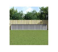 Vidaxl Poulailler Avec Toit Anthracite 603x98x90 Cm Acier Galvanisé Gris