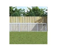 Kippenhok met dak 803x98x90 cm gegalvaniseerd staal lichtgrijs3189047