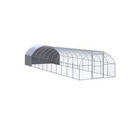 vidaXL Poulailler d'Extérieur 3x12x2 m Acier Galvanisé Cage Poulets Volière