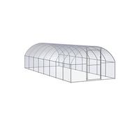 vidaXL Poulailler d'extérieur 3 x 8 x 2 m – Acier galvanisé pour poulets