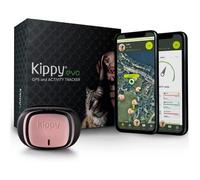 Kippy Collier GPS Chat, Chien Evo - Chat Satellite Étanche - Traceur GPS Chien, de Santé et d'Activité - Localisateur avec Alertes Instantanées et LED - Rose