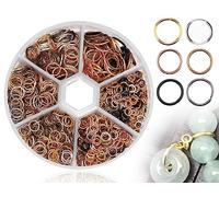 KIPSING 970 pièces anneaux fendus ouverts, 4/5/6/7/8/10mm anneaux fendus pour bijoux, Mixed Bending Rings Jump Rings Stainless Steel Split Rings Sets for Necklace, Bracelet DIY