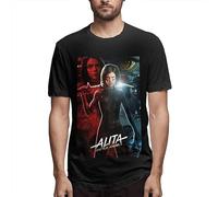 kipzzz Bat-Tle an-Gel Al-Ita Men's Cotton Short Sleeve T-Shirt Black XL