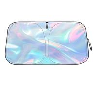 KIQETCLL Pare Soleil Voiture, Pare Brise Avant en Aluminium, Intérieur Pliable, pour Genesis GV70 2020 2021 2022 2023 2024 2025, Isolation Thermique, Accessoire Auto Réfléchissant,Multi-colored2