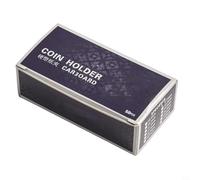 KiraKira Boîte de rangement pour pièces de monnaie en carton blanc avec 12 supports de spécifications pour différentes tailles, organisateur de collection (37 mm)