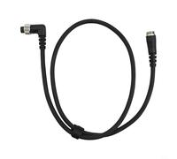 KiraKira Câble d'alimentation électrique coudé à 2 trous, noyau en cuivre de 1,5 mm², fil isolé en PVC, direction par défaut de 6 heures, pièce de réparation de pêche noire et argentée (1 m)