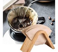 KiraKira Élégant support de filtre à café en bois, support de rangement peu encombrant pour filtres en papier, organiseur de cuisine marron