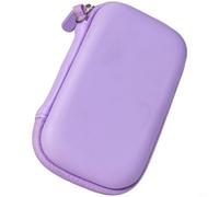 KiraKira Étui antichoc en EVA pour batterie externe Baseus Romoss, organiseur de rangement portable avec poche en maille et sangle, sac de transport léger (violet)