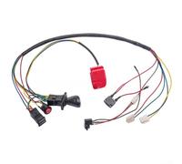 KiraKira Faisceau de câblage de voiture 6 V 12 V avec interrupteurs | Solution de câblage complète avec câble moteur, pour port de chargeur, interrupteur de marche arrière, fils rouges et noirs