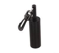 KiraKira Hochet de signal de plongée en alliage d'aluminium avec crochet rotatif à 360° pour BCD, dispositif de sécurité portable pour plongée avec tuba (noir)