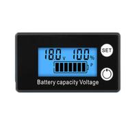KiraKira Indicateur de tension de batterie LCD DC 8-100 V avec fonction mémoire, affichage 3 couleurs pour caravane pour bateau électrique pour chariot de moto