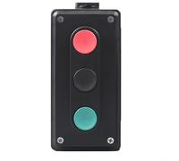 KiraKira LA4 Series Boîtier de commutation à bouton-poussoir 2H 3H, station de contrôle étanche IP65, design en bakélite, contrôle de l'alimentation de la machine à montage 24,88 mm (LA4-3H)