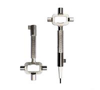 KiraKira Lot de 2 clés à mesurer multifonctions pour l'installation de serrures de porte, clés à mesurer en acier inoxydable pour l'entretien de la maison rgonomique avec transparent pour