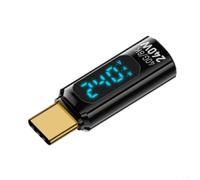 KiraKira Lot de 2 testeurs de puissance USB 240 W avec écran LED, prend en charge les données de 40 Gbit/s et la vidéo 8K, compteur de tension en alliage d'aluminium, analyse de charge rapide
