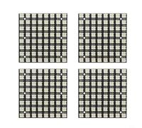KiraKira Lot de 4 panneaux LED RVB 5050 64 bits - Module d'affichage couleur 5 V - Entrée numérique pour une taille compacte