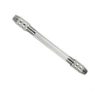 KiraKira Mandrin de perceuse à main à double tête argenté, étau à broche de 105 mm avec placage chromé, serrage de 0,3 à 3,2 mm, perçage du bois, réparation