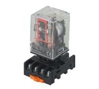 KiraKira MK2P-I Relais d'alimentation 8 broches DC 24 V avec prise PF083A, petit relais intermédiaire 10 A 250 VAC Télécommande et communication