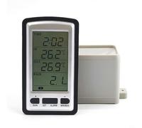 KiraKira Moniteur de pluie numérique avec capteur sans fil, heure CCC, analyse de la température et de l'humidité, alarme programmable, blanc
