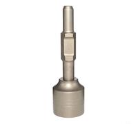 KiraKira Pilote de tige de terre en alliage d'acier 40Cr 65A, tête d'empilage en T, marteau électrique, installation stable à une main, argent (65 mm)