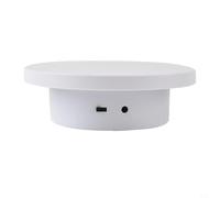 KiraKira Platine tournante électrique pour présentoir rotatif compact pour bijoux, produits de photographie, diffusion en direct, base en ABS portable (C)