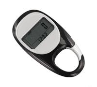 KiraKira Podomètre numérique LCD 3D avec grand écran, compteur de pas précis, fitness, course à pied, marche, léger, à clipser ou à porter avec un cordon, fonctionnement facile à un seul bouton (noir)