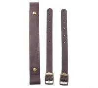 KiraKira Poignée de transport pour cadre de vélo, sangle de levage en cuir de qualité supérieure, pliable, poignée réglable, transport portable (café)