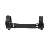 KiraKira Poignée de transport pour cadre de vélo, sangle de levage en cuir de qualité supérieure, pliable, poignée réglable, transport portable (noir)