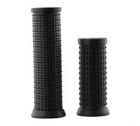 KiraKira Poignées de guidon pour guidon de vélo TPR Twisting Shifter Mountain pour vélo de 22,2 mm, barre noire longue et courte (longue et courte)