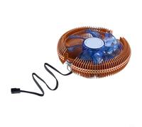 KiraKira QZ100 Refroidisseur de processeur avec ventilateur silencieux, pour double dissipateur thermique en alliage, roulement à faible bruit 22 dB LGA 775/1150/1155/1156 et pour AMD AM3/FM1/FM2+