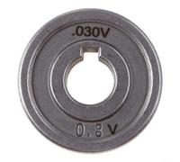 KiraKira Roue de guidage à rouleau d'alimentation de fil 0,6/0,8/1,0 mm, soudeur MIG, acier au chrome vanadium pour V/U Groove Wire Feed Rolls pour remplacement, 30 x 10 x 10 mm (V0,6-0,8)