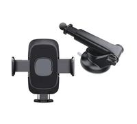 KiraKira Support de téléphone extensible pour pare-brise de voiture, pour support rotatif à 360° avec bras solide, pince en silicone antidérapante, mains - visualisation de tous les téléphones