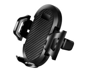 KiraKira Support de téléphone pour grille d'aération de voiture avec flexible pour fixation sécurisée à 360° pour smartphone pendant la conduite Noir