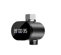 KiraKira Thermomètre de douche à LED, affichage numérique de la température du robinet 0-99 C avec code couleur