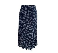 Kiran Fashion Jupe évasée extensible mi-mollet pour femme Imprimé cachemire