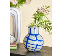 Bloomingville Kiran Vase en verre Bleu 16 x 19 cm