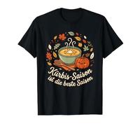 Kirbis-Saison ist Die Beste Saison Soupe à la Citrouille Saison d'automne T-Shirt Graphique avec Valeur, Homme, Noir, XL