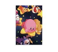 Kirby Star Space Travel - Art mural vintage - Impression sur toile pour la maison et le bureau - 50 x 75 cm