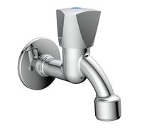 KIRCHHOFF 986031148 Robinet d'écoulement 1/2" AG x poignée de hotte, robinet d'écoulement d'eau froide avec régulateur de jet M22, robinet pour buanderie, cave ou garage, valve d'eau, chromé