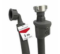 KIRCHHOFF 98657240 Tuyau d'alimentation pour machine à laver ou lave-vaisselle 3,0 m avec filetage intérieur 3/4" x 3/4" pour machine à laver ou lave-vaisselle, tuyau d'eau avec Aquastop