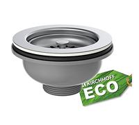 Kirchhoff 98835249 Korbventil ECO-Save 9883249 Acier Inoxydable pour évier de Cuisine avec bonde d'écoulement sans trop-Plein, Chrom