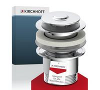 KIRCHHOFF Bonde de lavabo Universelle Pop Up avec trop-Plein - pour Salle de Bain et lavabo - Chromé - 98807320