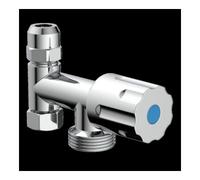 KIRCHHOFF KIRCHHOFF GA-Vanne additionnelle, chrome, 3/8"F x 3/4"M x 3/8"M x 10 mmQ avec Quantité:1