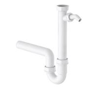 KIRCHHOFF KIRCHHOFF KS Siphon tubulaire pour évier blanc, 1 1/2"IG x 40 mm, avec connexion appareil 3/4" Quantité:1