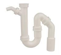 KIRCHHOFF KIRCHHOFF KS Siphon tubulaire pour évier blanc, 1 1/2"IG x DN 40/50 mm, avec raccord appareil 3/4" Quantité:1