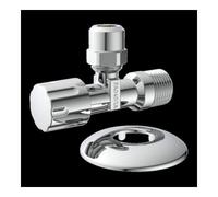 KIRCHHOFF KIRCHHOFF Robinet d'arrêt d'angle, 3/8"AG x 3/8"AG x 10 mmQ, avec rosace de pression Quantité:1